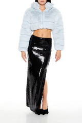 Cropped Faux Fur Zip-Up Coat | Forever 21 Women