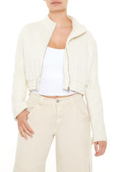 Quilted Zip-Up Cropped Jacket | Forever 21 Women