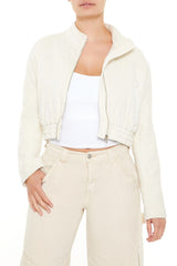 Quilted Zip-Up Cropped Jacket | Forever 21 Women