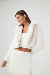 Plush Cropped Coat | Forever 21 Women