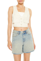 Cropped Twill Cargo Vest | Forever 21 Women
