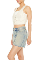 Cropped Twill Cargo Vest | Forever 21 Women
