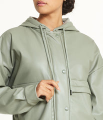 Vegan Leather Button Front Jacket | Forever 21 Women