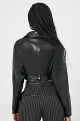 Cropped Faux Leather Moto Jacket | Forever 21 Women
