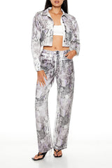Abstract Print Trucker Jacket | Forever 21 Women
