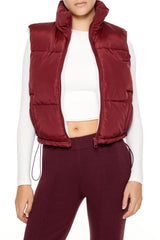 Toggle Drawstring Cropped Vest | Forever 21 Women