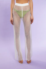 Rhinestone Netted Wide-Leg Pants | Forever 21 Women