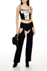Cutout Mid-Rise Wide-Leg Pants | Forever 21 Women