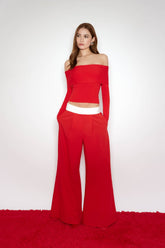 Contrast Wide-Leg Trousers | Forever 21 Women