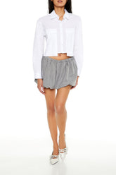 Pinstriped Bubble-Hem Mini Skirt | Forever 21 Women