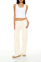 Low-Rise Straight-Leg Cargo Pants | Forever 21 Women