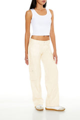 Low-Rise Straight-Leg Cargo Pants | Forever 21 Women