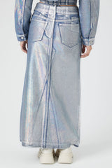 Iridescent Denim A-Line Maxi Skirt | Forever 21 Women