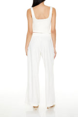 Shirred Tie-Waist Wide-Leg Pants | Forever 21 Women