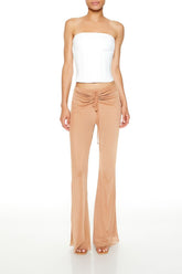 Ruched Drawstring Mesh Pants | Forever 21 Women