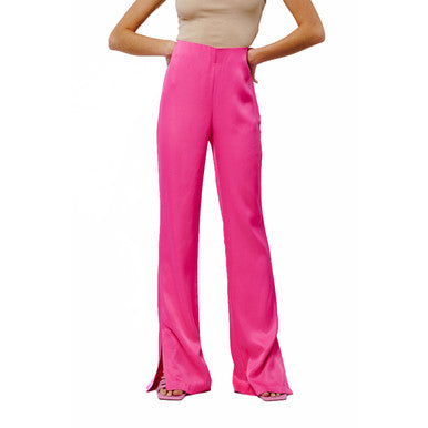 Safia Split Hem Satin Pants | Forever 21 Women