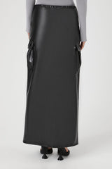 Faux Leather Toggle Drawstring Midi Skirt | Forever 21 Women