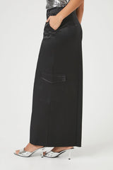 Satin Cargo Maxi Skirt | Forever 21 Women