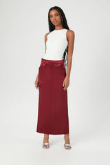 Satin Slit Midi Skirt | Forever 21 Women
