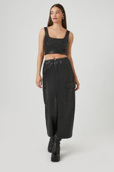 Faux Leather Maxi Slit Skirt | Forever 21 Women