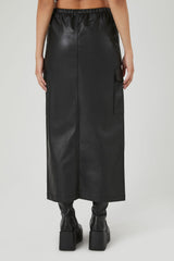 Faux Leather Maxi Slit Skirt | Forever 21 Women