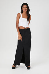 Twill Split-Hem Maxi Skirt | Forever 21 Women