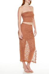Lace Bow Column Maxi Skirt | Forever 21 Women