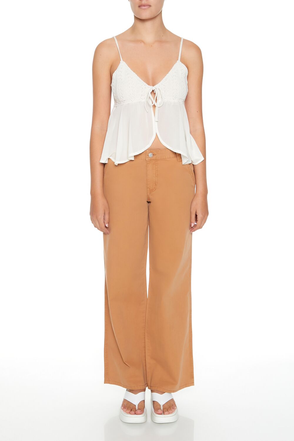 Poplin Utility Carpenter Pants | Forever 21 Women