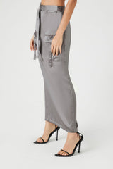 Satin Cargo Maxi Skirt | Forever 21 Women