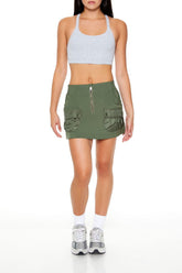 Active Zip-Up Cargo Skort | Forever 21 Women
