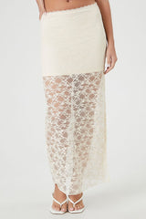 Lace Column Maxi Slit Skirt | Forever 21 Women
