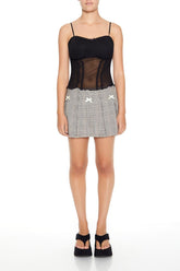 Pleated Glen Plaid Bow Mini Skirt | Forever 21 Women