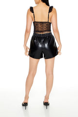 Faux Leather Mid-Rise Shorts | Forever 21 Women