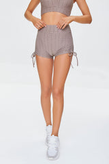 Active Honeycomb Drawstring Biker Shorts | Forever 21 Women