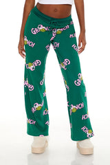 Grinch Print Fleece Pants | Forever 21 Women