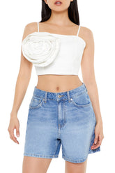 Denim Rose Cropped Cami | Forever 21 Women