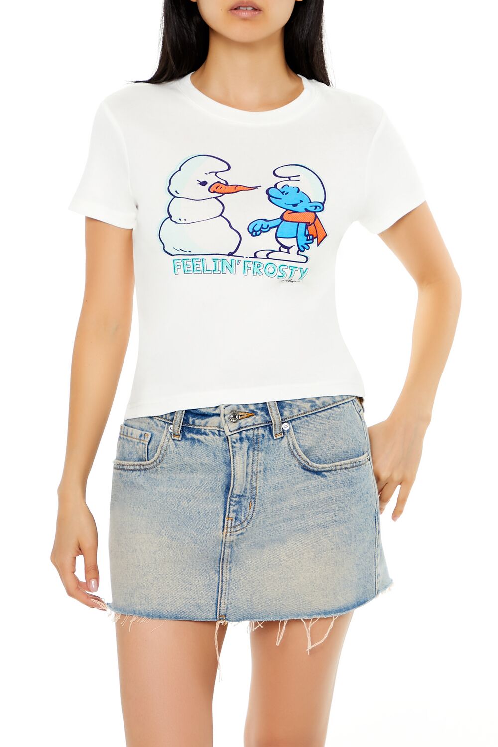 Smurf Feelin Frosty Baby Tee | Forever 21 Women