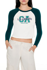Los Angeles Cropped Raglan Tee | Forever 21 Women