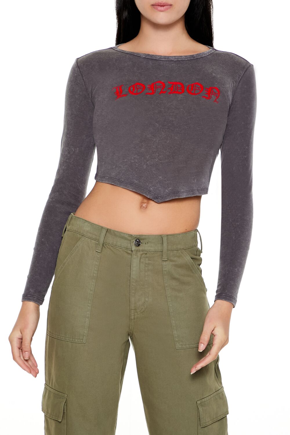 London V-Cut Cropped Tee | Forever 21 Women