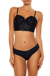 Sequin Lingerie Cropped Cami | Forever 21 Women