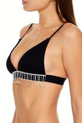 Seamless Rhinestone Fringe Bralette | Forever 21 Women