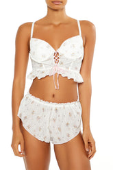 Floral Lace-Up Lingerie Corset Cami | Forever 21 Women