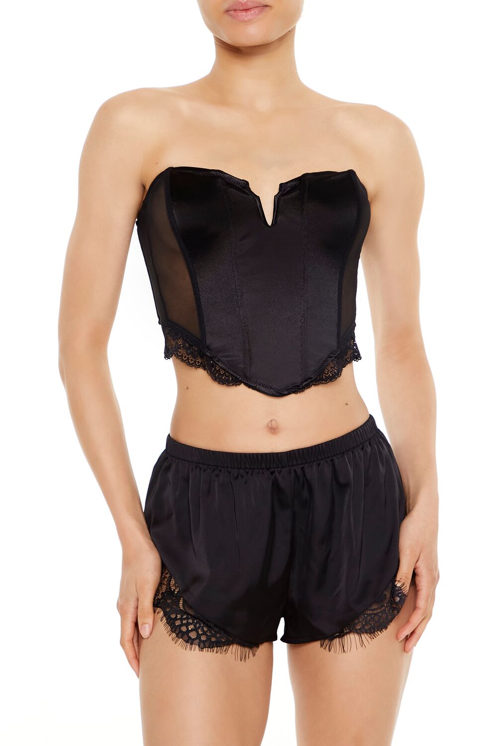 Lingerie Corset Tube Crop Top | Forever 21 Women