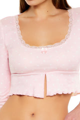 Polka Dot Bow Pajama Crop Top | Forever 21 Women