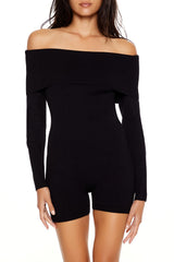 Sweater-Knit Off-the-Shoulder Romper | Forever 21 Women