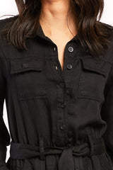Frenzia Long Sleeve Utility Style Jumpsuit Button Down Tab Cuff Hem Se | Forever 21 Women