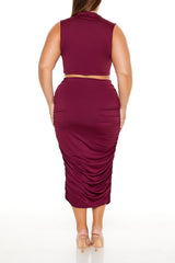 Plus Size Ruched Crop Top & Skirt Set | Forever 21 Women