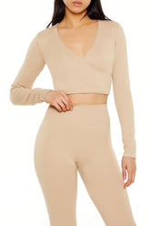 Active Seamless Surplice Crop Top | Forever 21 Women