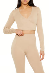 Active Seamless Surplice Crop Top | Forever 21 Women