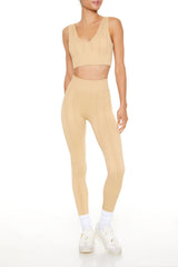 Seamless Cable Knit Sports Bra | Forever 21 Women